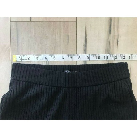 EILEEN FISHER Textured Stretch Rib Ankle Pants Size PP Black Lyocell Elastane - Picture 5 of 9